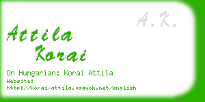 attila korai business card